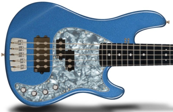 Sandberg California II VT5 & VM5 Pickguard, Blackpearl